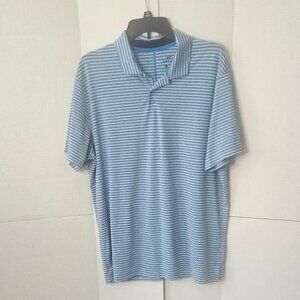 Men's Nike Tiger Woods Golf Polo - Blue Stripe - Large Gently Used
